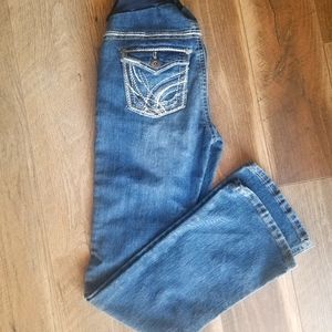 Indigo blue maternity jeans